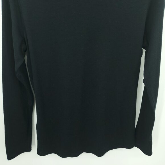 Seg'ments 100% Merino Wool Crew Neck Long Sleeve Base Layer Top M Black - Picture 10 of 14